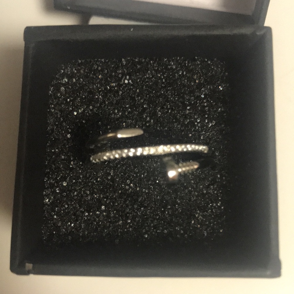 Adjustable Sterling Silver Nail Ring